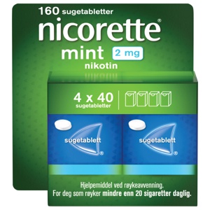 Nicorette 2 mg sugetabletter mint 4x40 stk produktbilde