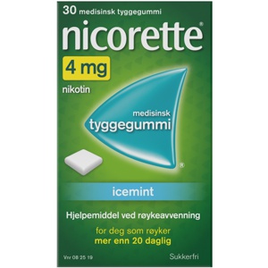 Nicorette 4 mg tyggegummi icemint 30 stk produktbilde