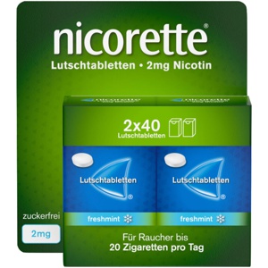NICORETTE freshmint 2 mg Lutschtabletten gepresst Produktbild