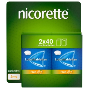 NICORETTE Fruit 2 mg Lutschtabletten gepresst Produktbild