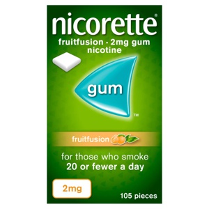 Nicorette® Fruitfusion 2mg Gum Nicotine 105 Pieces (Stop Smoking Aid) product image