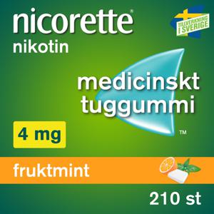 Nicorette Fruktmint, medicinskt tuggummi 4 mg 210 st