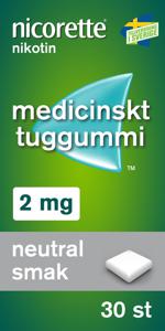 Nicorette, medicinskt tuggummi 2 mg 30 st produkt bild