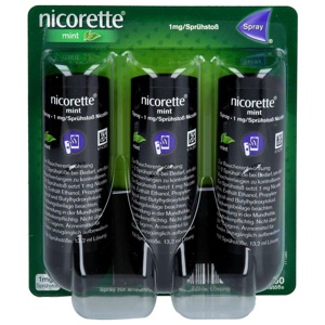 Nicorette Mint Spray 1 mg / Sprühstoß, 3 St Spray Produktbild