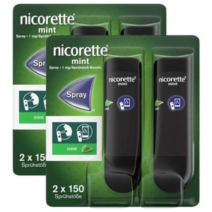 Nicorette Mint Spray mit 1 mg Nikotin pro Sprühstoß, 2x2 St Spray Produktbild