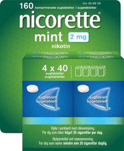 Nicorette Mint sugtablett 2mg, 160 st