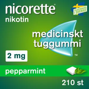 Nicorette Pepparmint, medicinskt tuggummi 2 mg 210 st