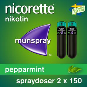 Nicorette Pepparmint, munhålespray, lösning 1 mg/spray, 2 X 150 doser