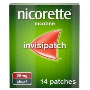 Nicorette® Step 1 InvisiPatch 25mg, 14 Nicotine Patches (Stop Smoking Aid) product image