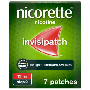 Nicorette® Step 2 InvisiPatch 15mg, 7 Nicotine Patches (Stop Smoking Aid) product image