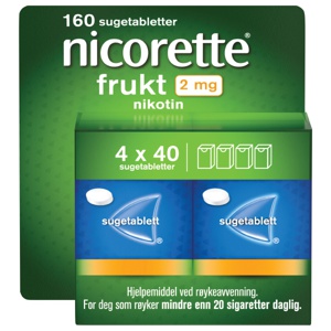 Nicorette 2 mg sugetabletter frukt 4x40 stk produktbilde
