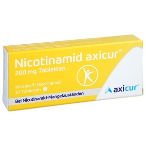 NICOTINAMID axicur 200 mg Tabletten Produktbild