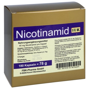 Nicotinamid Kapseln, 180 St Kapseln Produktbild
