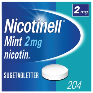 Nicotinell 2 mg sugetabletter mint 204 stk produktbilde