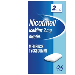 Nicotinell 2 mg tyggegummi icemint 96 stk produktbilde