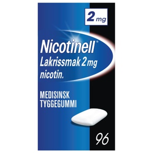 Nicotinell 2 mg tyggegummi lakris 96 stk produktbilde