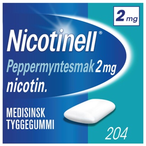 Nicotinell 2 mg tyggegummi peppermynte 204 stk produktbilde