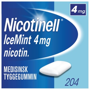 Nicotinell 4 mg tyggegummi icemint 204 stk produktbilde