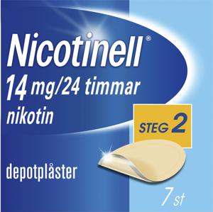 Nicotinell depotplåster 14 mg/24 timmar 7 st produkt bild