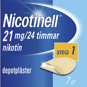 Nicotinell Nikotinplåster 21 mg/ 24 timmar Depotplåster 7 st produkt bild