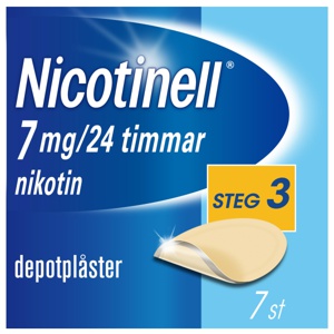 Nicotinell Nikotinplåster 7 mg/24 timmar Depotplåster 7 st produkt bild