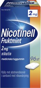 Nicotinell Fruktmint, medicinskt tuggummi 2 mg, 96 st produkt bild