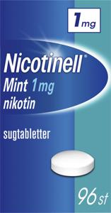 Nicotinell Mint komprimerad sugtablett 1 mg 96 st produkt bild