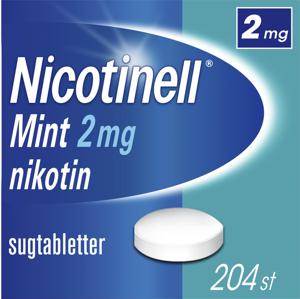 Nicotinell Mint, komprimerad sugtablett 2 mg, 204 st produkt bild