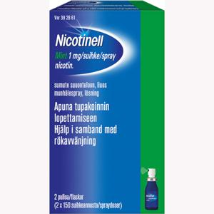 Nicotinell Mint, munhålespray, lösning 1 mg/spray, 2 st produkt bild