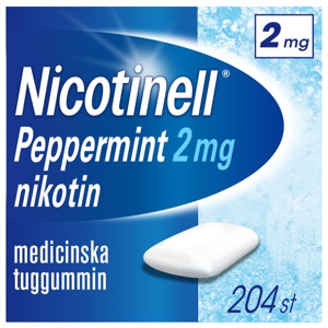 Nicotinell Peppermint Medicinskt tuggummi 2 mg 204 st produkt bild
