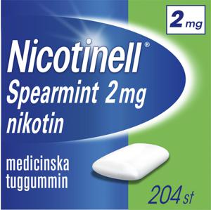 Nicotinell Spearmint, medicinskt tuggummi 2 mg, 204 st produkt bild