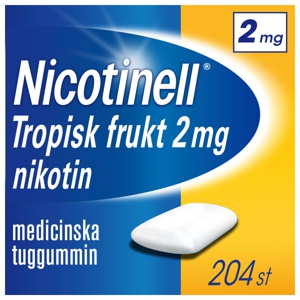 Nicotinell Tropisk frukt, medicinskt tuggummi 2 mg, 204 st produkt bild