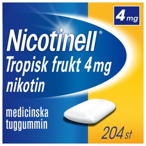 Nicotinell Tropisk frukt, medicinskt tuggummi 4 mg 204 st produkt bild