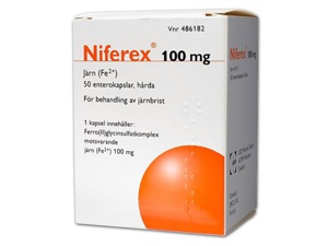 Niferex Enterokaps 100mg, 50 stk. produktbilde