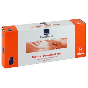 NITRIL HANDSCHUHE x-lang puderfrei M Produktbild