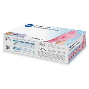 Nitril Rosa Undersökningshandske/100 st - Large produkt bild