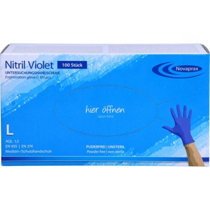 Nitril Untersuchungshandschuhe unste.puderfrei L blue violet, 100 St Handschuhe Produktbild