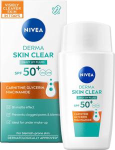 NIVEA Derma Skin Daily Uv Fluid SPF 50+ Ansiktskräm med solskydd 40 ml produkt bild