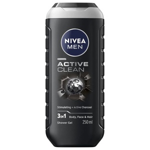 NIVEA MEN Active Clean Shower Gel 250 ml produkt bild