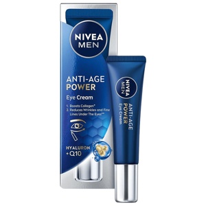 NIVEA Men Anti Age Power Eye Cream Hyaluron & Q10 15ml produktbillede