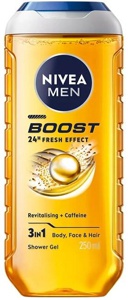 NIVEA MEN Boost Shower Gel 250 ml produktbilde