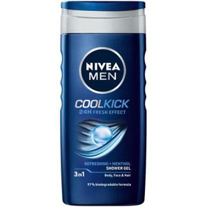 NIVEA MEN Shower Cool Kick 250 ml produkt bild