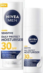 NIVEA MEN Sensitive Daily Protect Moisturiser SPF30 50 ml produktbilde
