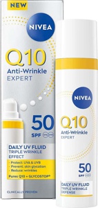 NIVEA Q10 Daycream Anti-Wrinkle Expert Daily UV Fluid SPF50 40 ml produktbilde