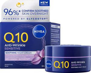 NIVEA Q10 Anti-Wrinkle Sensitive Perfume Free Night Cream 50 ml produkt bild