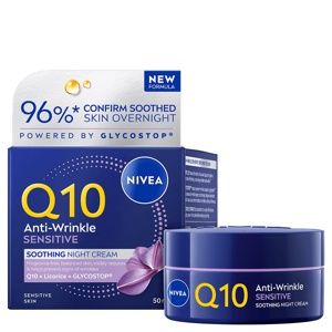 NIVEA Q10 Anti-Wrinkle Sensitive Perfume Free Night Cream 50 ml Produktbild