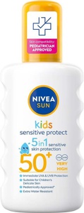 NIVEA Kids Sensitive Protect Sun Spray SPF 50 200 ml produktbillede