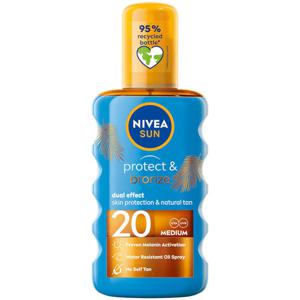 NIVEA Sun Protect & Bronze Oil Spray SPF20 200ml produkt bild