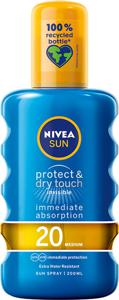 NIVEA Protect & Dry Touch Sun Spray SPF 20 200 ml produkt bild