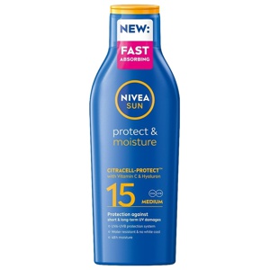 NIVEA Sun Protect & Moisture Lotion SPF 15 200 ml produktbilde